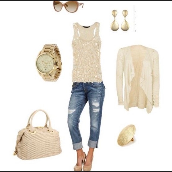 J. Crew Lightly Sequined Beige/Gold Top🌟Size 2 - Picture 14 of 14